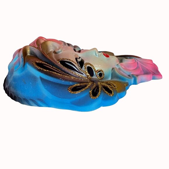 Italian Venetian Wall Art Mask Hanging VTG Decorative Artistic Ceramic Decor - Picture 7 of 16